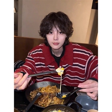 JY548-P58开衫毛衣美式复古休闲慵懒风V领针织衫男纯色外套，男装针织衫/毛衣，星座1501-3