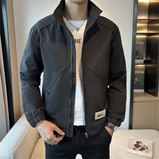 2025春装店主风立领夹克美式休闲简约时尚上衣外套男JK095-P85，男装夹克，电商A413