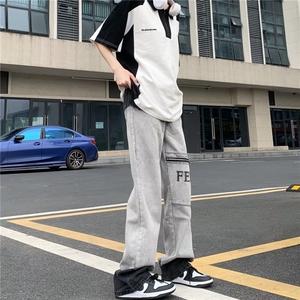 青春流行ins男直筒水洗牛仔裤NB77 P60图片