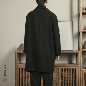 秋冬新款风男装改良中长款男士风衣外套T099P90图片