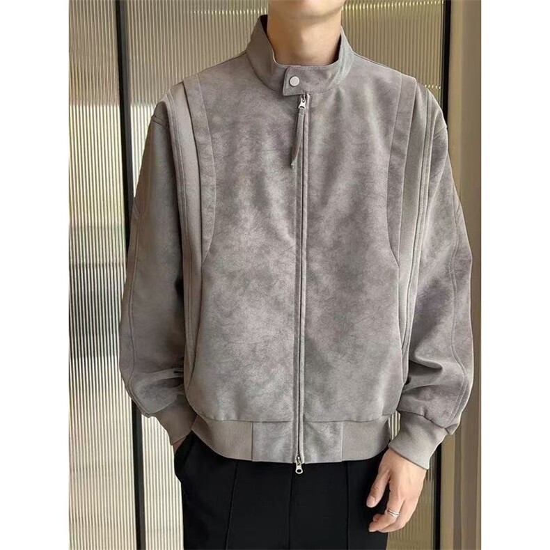 复古潮流扎染夹克机车春秋新款高级宽松休闲帅气HH100P76,男装夹克,星座1013-5