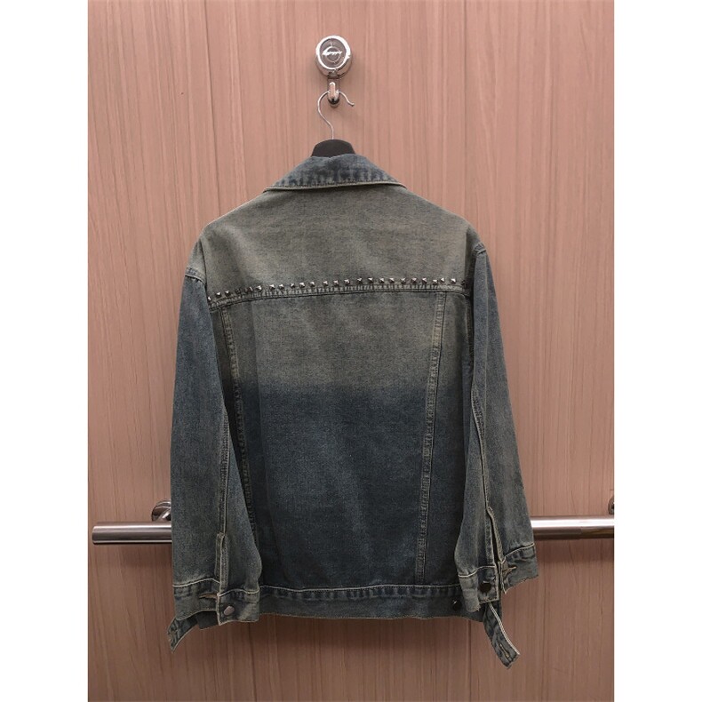 1506-1/JS1771/P70复古水洗重工铆钉牛仔外套男宽松潮流痞帅夹克,男装工装外套,星座1506-1