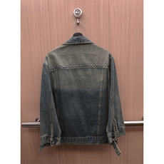 1506-1/JS1771/P70复古水洗重工铆钉牛仔外套男宽松潮流痞帅夹克，男装工装外套，星座1506-1