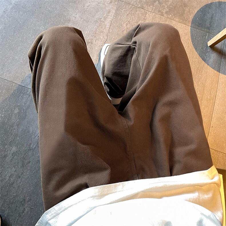 日系复古宽松休闲裤2024夏季新款潮牌纯色工装裤男现货K8099-P40，男装工装外套，星座512-3