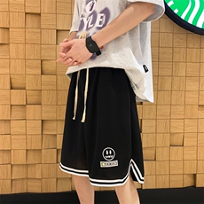 港风大码宽松大码刺绣笑脸篮球裤M-5XL-DK2238-P28，男装休闲裤，星座417-1（原电商B245）