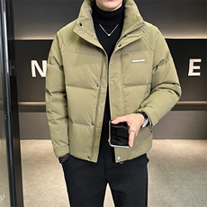 男士羽绒服2024新款冬季简约潮牌立领男装外套A313-8636-P225，男装羽绒服，电商A313