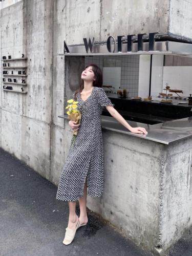 夏季新款连衣裙，女装连衣裙，青羽鹤