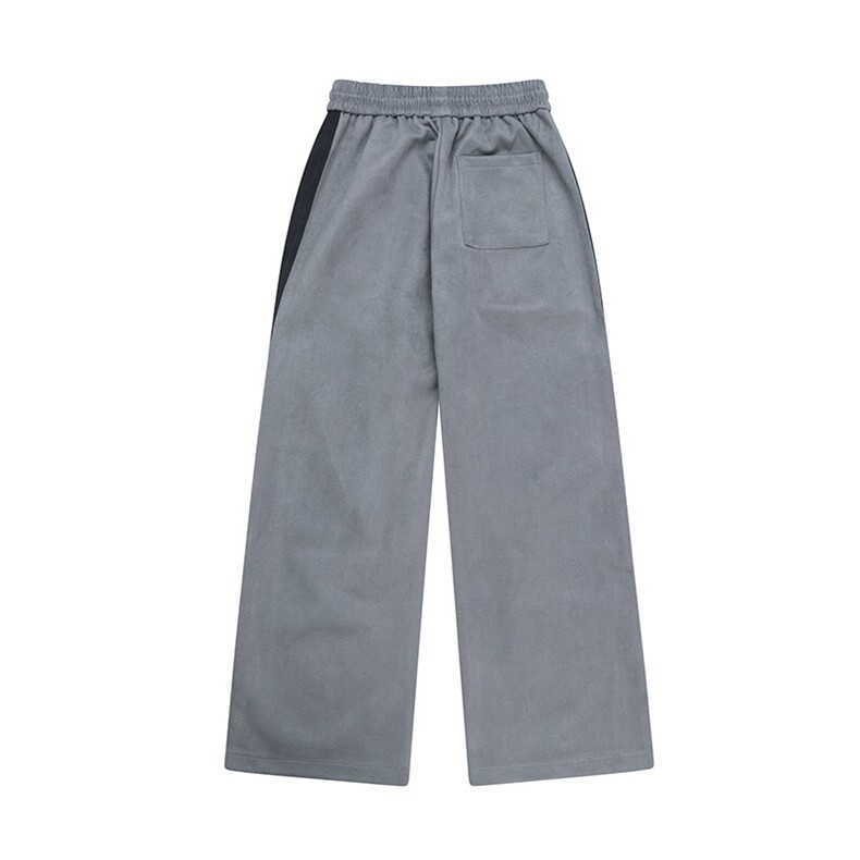 白底麂皮绒休闲裤直筒裤哈伦裤长裤A014-DY25218-P60控88,男装休闲裤,电商A014