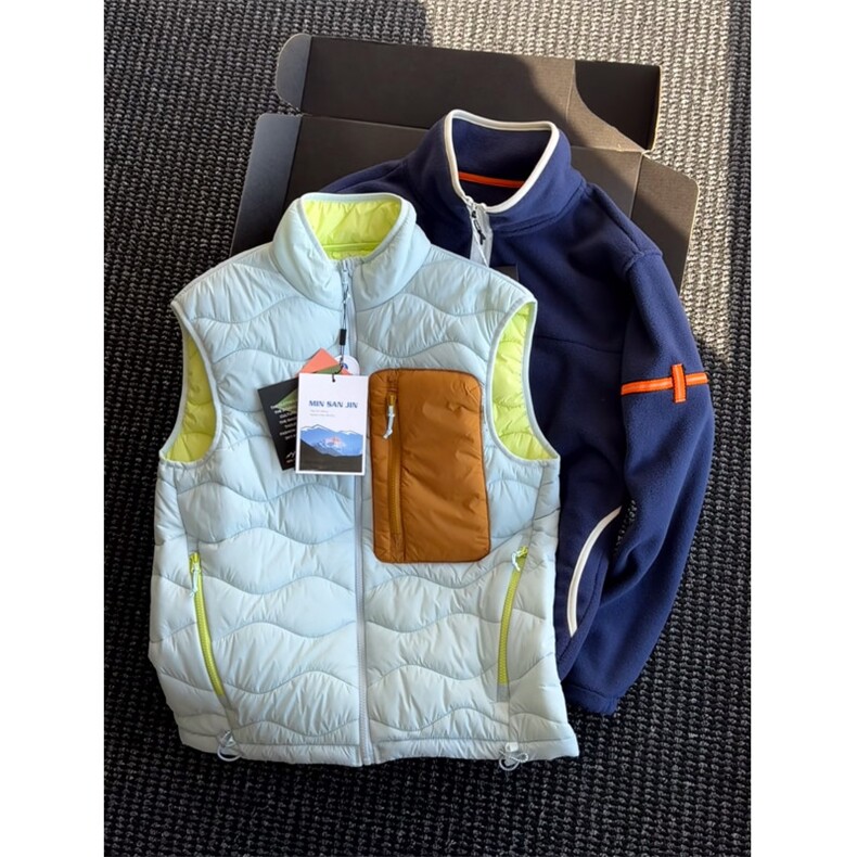DD327P85冬季撞色减龄百搭保暖面包吐司服棉衣马甲外套,男装棉衣,电商B323A
