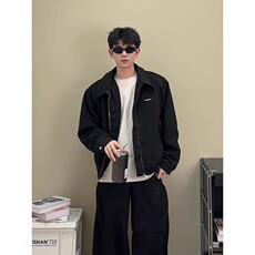 Cleanfit韩版设计感男行政夹克简约百搭斜纹双拉链飞行夹克外套男，男装夹克，星座218-8