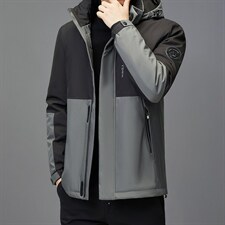 CB0007冬季男士派克服可脱卸兔毛内胆连帽中长款风衣P350,男装夹克,电商B360