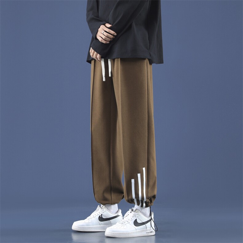 百搭休闲直筒拖地裤高级灰休闲纯色卫裤运动男裤WK90特批30,男装休闲裤,星座718-1