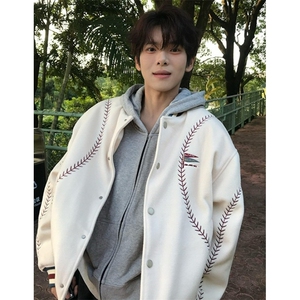 潮流冬季宽松棒球棉服男女同款小众设计感美式休闲厚外套 MA503图片