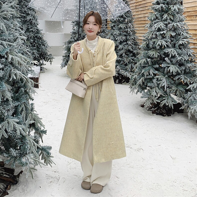新款外套羊毛大呢小个子毛呢外套时髦小香风韩版秋冬超好看中长款，女装短外套，浙宝193A