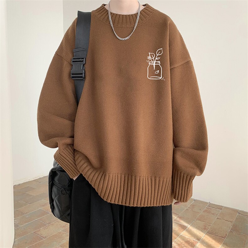 半高领毛衣男大码胖子针织衫毛线衣M18430-P45加绒款-P65,男装针织衫/毛衣,电商A040