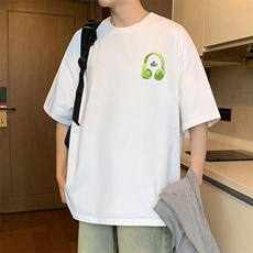 T837大码宽松纯棉运动圆领体恤衫oversize短袖T恤男重磅T，男装T恤，星座304A-1