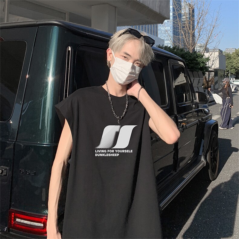 已注册美式直播抖音得物纯棉250克无袖背心T恤T2523P25控39，男装背心/马甲，电商C408-1(原B339-1)