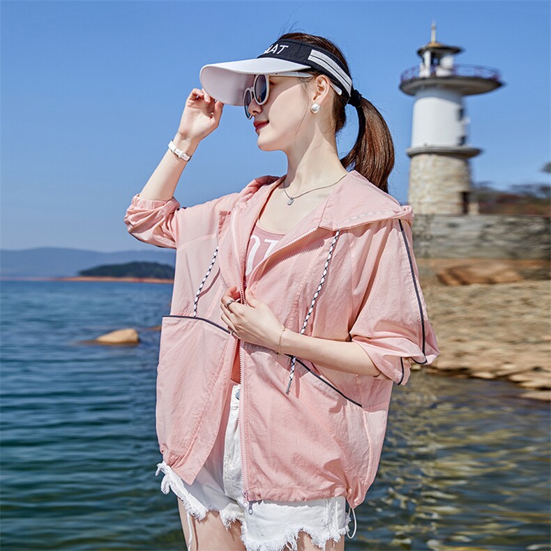 防晒衣女款夏2025新款宽松户外百搭轻薄透气防晒服时尚防晒衫外套,女装防晒衣,可可小西