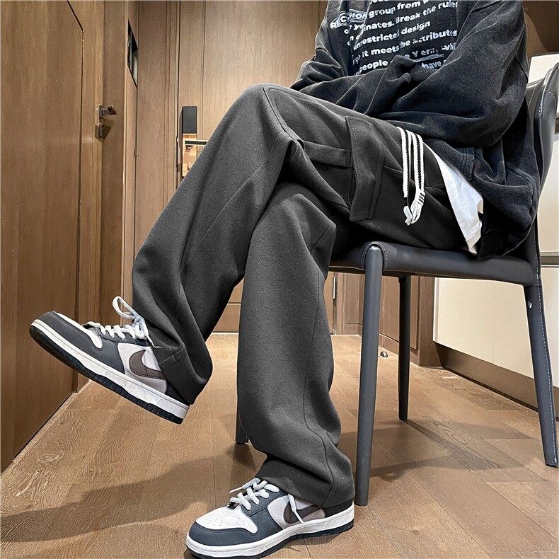 美式重磅休闲百搭舒适裤直筒工装裤时尚垂顺WK100特批35，男装休闲裤，星座718-1