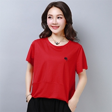 200斤韩版夏季新款宽松T恤女短袖大码女装小衫胖mm遮肚子上衣搭配，女装T恤，涵誉