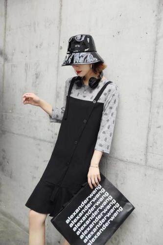 假两件套连衣裙，女装连衣裙，琪轩蔓莎