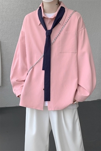 （送个性领带）CS1160-特P42 控88 肌理感长袖男小众设计大码衬衣图片