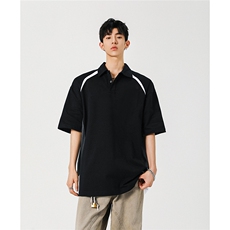 1300克学院风拼色M-5XL大码棉短袖POLO衫DX78039特P39控65，男装T恤，星座226-2