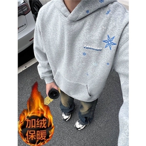 JY650-P42 重磅美式潮牌连帽长袖刺绣卫衣图片