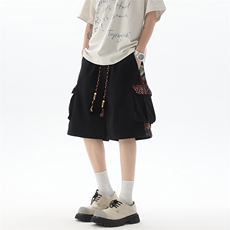 8XL-M民族风拼接工装短裤男夏季新款风中式五分裤子DK26003p45，男装休闲裤，电商B312