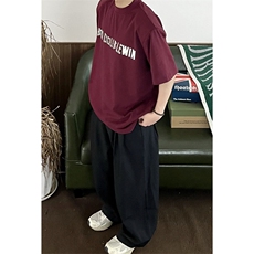 巴家重磅短袖垫肩T恤软金属立体印花宽松体恤1213-T2429-P35，男装T恤，星座1213