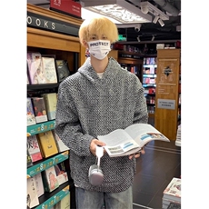 秋冬新款重磅连帽卫衣男士高级感宽松休闲上衣WLA288-P45加绒56，男装卫衣，星座1008