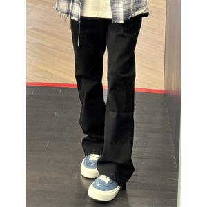 cleanfit水洗微喇牛仔裤男春秋季美式潮牌vibe修身显瘦休闲长裤子图片