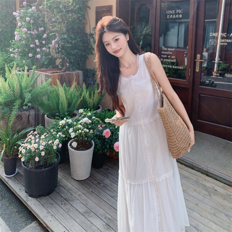 2026年夏季新款时尚潮流舒适飘逸大摆仙女连衣裙,女装连衣裙,心心服饰