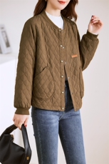 短款外套女2023新款冬季夹棉夹克秋冬薄款时尚棉衣棉服，女装棉衣/棉服，贵人树