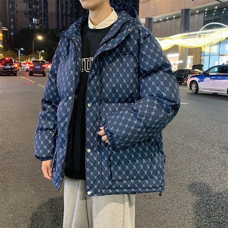 潮牌棉服男士冬季连帽宽松工装立领棉衣保暖加厚面包服外套MY846,男装棉衣,星座310B-1