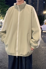 港风双面穿上衣夹克宽松落肩立领冲锋衣外套JK907P70，男装夹克，星座1204-3