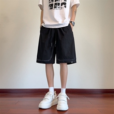 B3533117P45夏季新款脏脏大码男士速干宽松五分裤男黑色，男装牛仔裤，电商B353