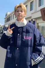 ！2025冬季新款男士立领撞色棉服情侣棉衣外套MY216特P80，男装棉衣，电商B220