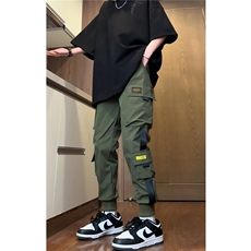 抖音大休闲裤运动裤子束脚裤港风多口袋工装裤男女GK152-P40，男装工装外套，星座302B-2
