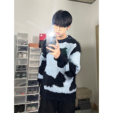 博主图cleanfit马海毛毛衣男宽松慵懒风高级感针织衫MY05-P65，男装针织衫/毛衣，星座1007（原301D）