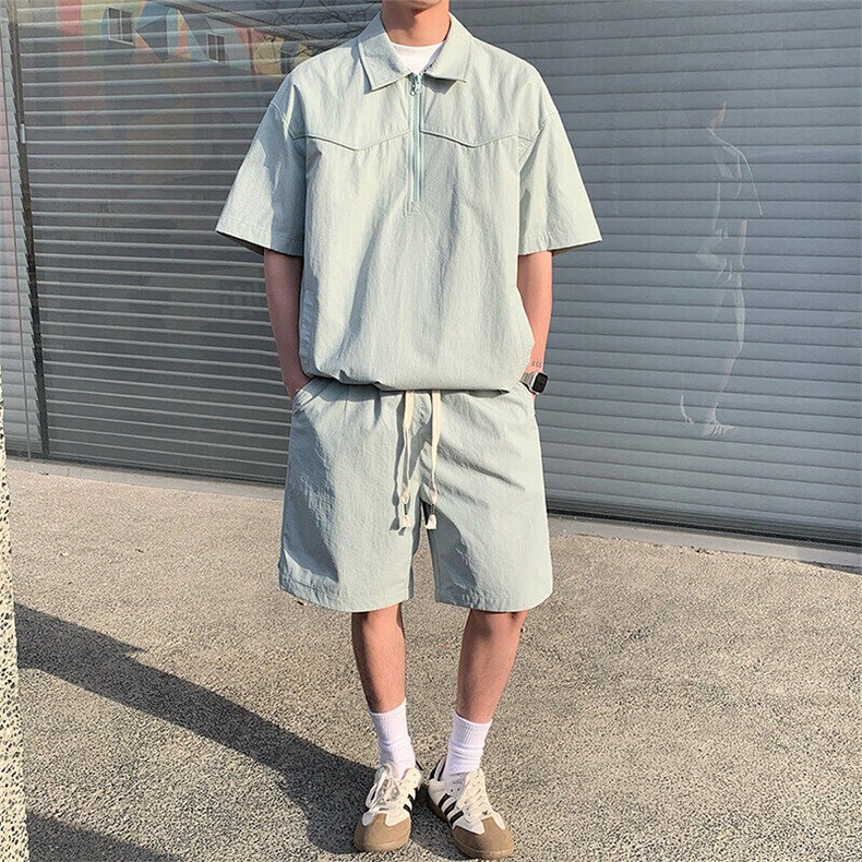 新款休闲短袖短裤套装,男装休闲套装,星座1206（原A206）