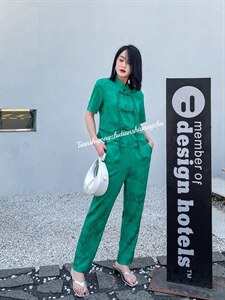 风盘扣套裤图片