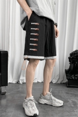 【】A003-HK7109-P40夏装新款时尚字母印花休闲短裤女模，男装休闲裤，电商A003