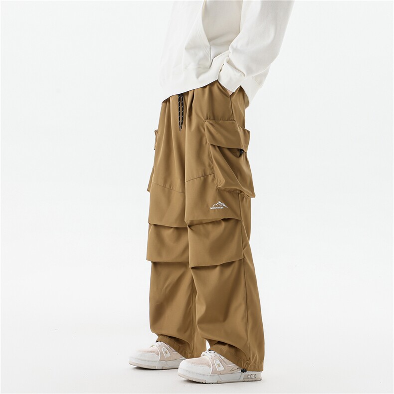 8XL-M刺绣冲锋裤男款大码春秋户外机能登山裤直筒阔腿裤KZ020P50图片