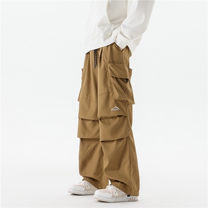 8XL-M刺绣冲锋裤男款大码春秋户外机能登山裤直筒阔腿裤KZ020P50图片