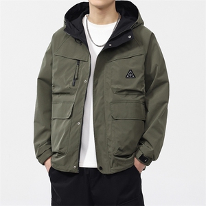 2025新款派克服工装连帽三防外套双面穿休闲夹克F0926-P100控199图片