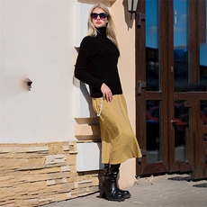 时尚高领羊绒衫修身显瘦温暖舒适秋冬，女装羊绒衫，绒美人羊绒