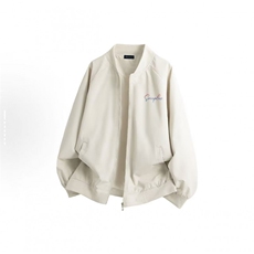 1506-1/JDC1951/P40白色牛仔男外套茄克棒球夹克拉链开衫青年潮，男装夹克，星座1506-1