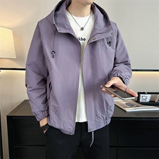 2026春季店主风休闲简约连帽轻薄夹克时尚外套男9610-P90，男装夹克，电商A413