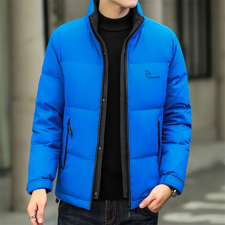 羽绒服男冬季2023新款中年立领加厚爸爸装上衣男士保暖鸭绒外套，男装羽绒服，电商B212（原钱塘6029）
